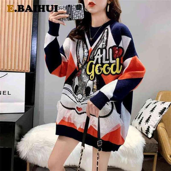 ebaihui loose knitted plus size sweaters rabbit sequins women autumn winter casual female pullover fashion woman jumper 210522, White;black
ebaihui loose knitted plus size sweaters rabbit sequins women autumn winter casual female pullover fashion woman jumper 210522, White;black