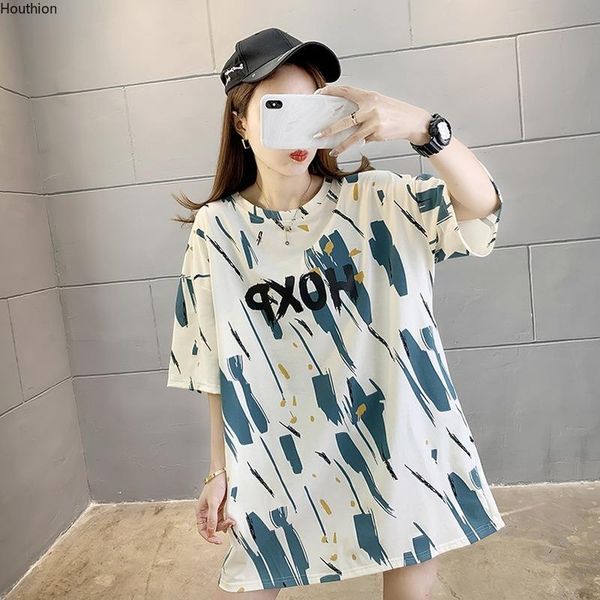 women's t-shirt summer letters printed cotton the loose fashion t-shirts casual tees short sleeve o-neck houthion, White
women's t-shirt summer letters printed cotton the loose fashion t-shirts casual tees short sleeve o-neck houthion, White