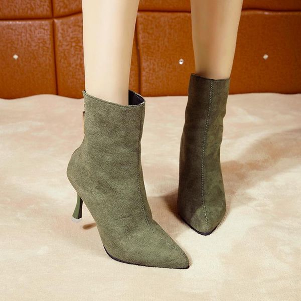 boots women high heel suede ankle ladies stiletto pointed toe shoes 2021 winter zapatos de mujer, Black
boots women high heel suede ankle ladies stiletto pointed toe shoes 2021 winter zapatos de mujer, Black