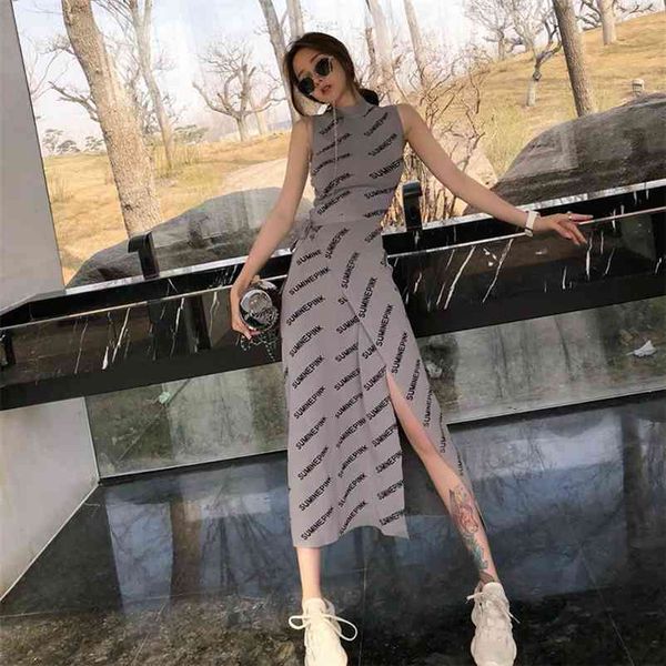 summer letter printed knitted dress women half o-neck long high elastic wrap casual split party robe femme 210522, Black;gray
summer letter printed knitted dress women half o-neck long high elastic wrap casual split party robe femme 210522, Black;gray
