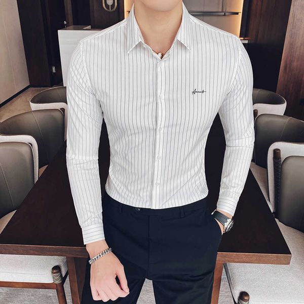 fashion striped shirts men dress casual formal business shirts long sleeve streetwear social blouse homme camisa masculina 210527, White;black
fashion striped shirts men dress casual formal business shirts long sleeve streetwear social blouse homme camisa masculina 210527, White;black