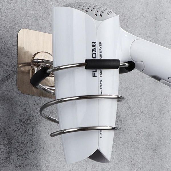 hooks & rails bathroom organizer hair dryer holder barber salon styling storage straighteners shelf stand for accessories
