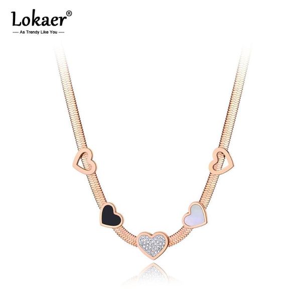 lokaer original design stainless steel lovely heart charm necklace bohemia cz crystal pendant box chain jewelry for women n20046 chains, Silver
lokaer original design stainless steel lovely heart charm necklace bohemia cz crystal pendant box chain jewelry for women n20046 chains, Silver