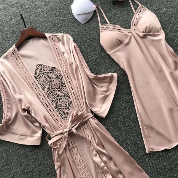 women's sleepwear women silk robe & gown sets lace sleep loungewear pijama long sleeve ladies nightwear bathrobe night dress with chest, Black;red
women's sleepwear women silk robe & gown sets lace sleep loungewear pijama long sleeve ladies nightwear bathrobe night dress with chest, Black;red
