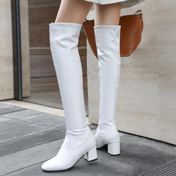 fashion over the knee boots women's black white winter thigh high thick heels long spring autumn shoes woman
fashion over the knee boots women's black white winter thigh high thick heels long spring autumn shoes woman