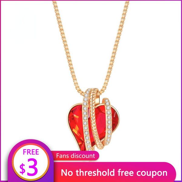 pendant necklaces tarmafia 2021 guardian heart necklace fashion fire red crystal gold plated for girlfriend christmas gift jewelry, Silver
pendant necklaces tarmafia 2021 guardian heart necklace fashion fire red crystal gold plated for girlfriend christmas gift jewelry, Silver