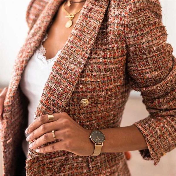 thin suit lady long-sleeved blazer casual double-breasted check slim fit office elegant chic jacket streetcoat 211006, White;black
thin suit lady long-sleeved blazer casual double-breasted check slim fit office elegant chic jacket streetcoat 211006, White;black