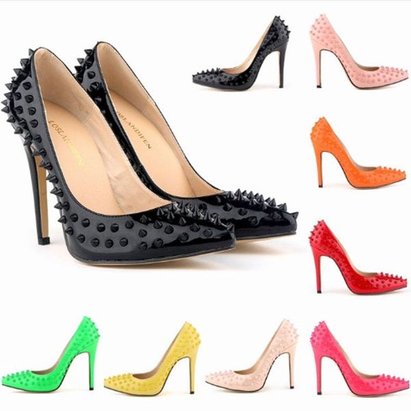 dress shoes classic women's pointed nightclub rivet stiletto fashion single heels european style, Black
dress shoes classic women's pointed nightclub rivet stiletto fashion single heels european style, Black