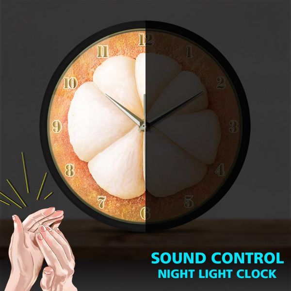 wall clocks tropical botanical mangkut sound control clock fruit slice mangosteen metal frame round timepiece kitchen smart night light
wall clocks tropical botanical mangkut sound control clock fruit slice mangosteen metal frame round timepiece kitchen smart night light