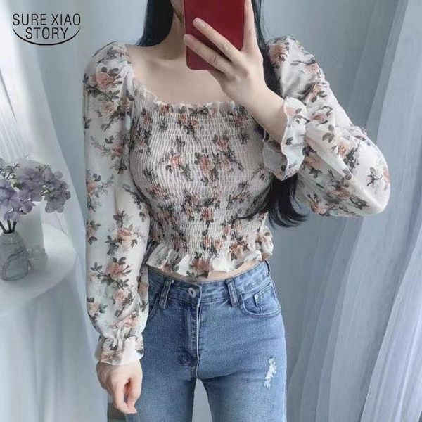 women's blouses & shirts 2021 floral korean lady shirt autumn retro woman blouse one-shoulder long-sleeved chiffon female camisas mujer, White
women's blouses & shirts 2021 floral korean lady shirt autumn retro woman blouse one-shoulder long-sleeved chiffon female camisas mujer, White