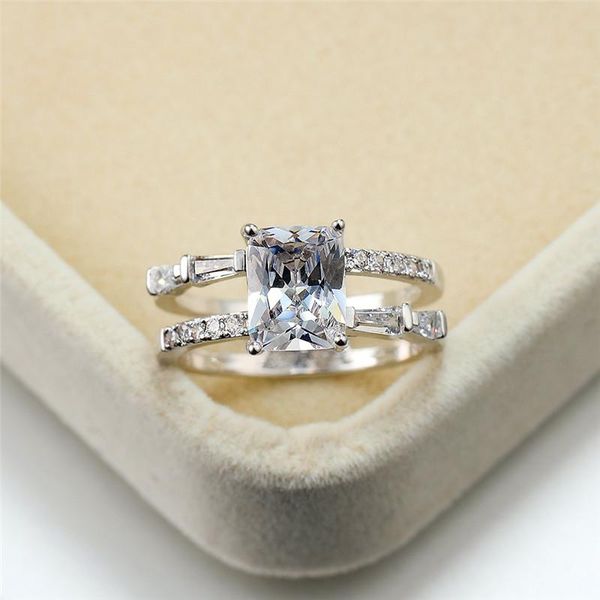 wedding rings trendy female white crystal hollow ring simple zircon square big dainty silver color engagement for women, Slivery;golden
wedding rings trendy female white crystal hollow ring simple zircon square big dainty silver color engagement for women, Slivery;golden