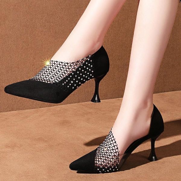 dress shoes crystal wedding party for women high heels sandals pointed suede pumps thin summer woman drop ship, Black
dress shoes crystal wedding party for women high heels sandals pointed suede pumps thin summer woman drop ship, Black