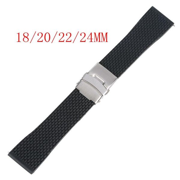 watch bands 18mm/20mm/22mm/24mm width black rubber wristwatch band strap with safety folding clasp soft silica replacement watches, Black;brown
watch bands 18mm/20mm/22mm/24mm width black rubber wristwatch band strap with safety folding clasp soft silica replacement watches, Black;brown