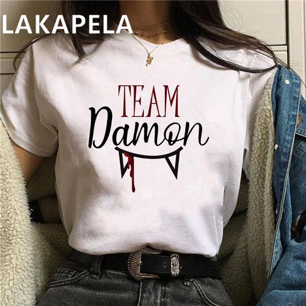women's t-shirt the vampire diaries harajuku kpop casual short sleeve t shirt women fashion ullzang damon tshirt 90s korean female, White
women's t-shirt the vampire diaries harajuku kpop casual short sleeve t shirt women fashion ullzang damon tshirt 90s korean female, White