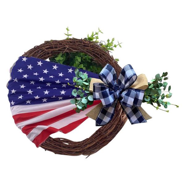 decorative flowers & wreaths patriotic wreath american national day bow flag garland memorial welcome door sign wall window pendant home dec
decorative flowers & wreaths patriotic wreath american national day bow flag garland memorial welcome door sign wall window pendant home dec
