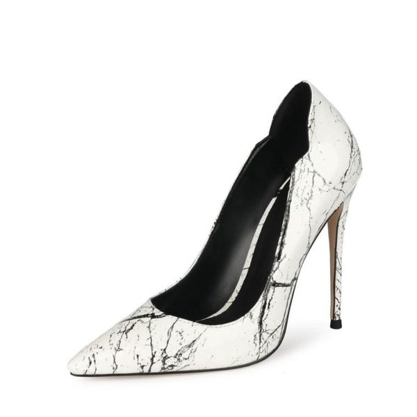 dress shoes european fashion marble color matching high heels graffiti shallow pointed stilettos 12 cm size 47 women's shoes., Black
dress shoes european fashion marble color matching high heels graffiti shallow pointed stilettos 12 cm size 47 women's shoes., Black
