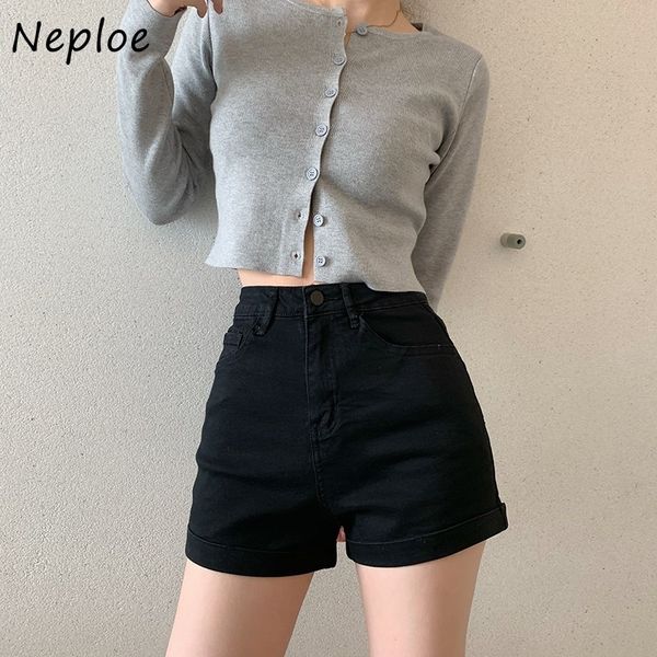 casual women denim shorts crimping zipper fly high waist slim summer jeans feminino chic ladies bottom 1e156 210430, White;black
casual women denim shorts crimping zipper fly high waist slim summer jeans feminino chic ladies bottom 1e156 210430, White;black