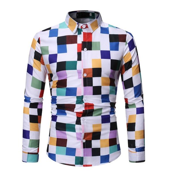 mens clothing 2021 explosive checkered printed shirt men's long sleeve lapel large size camisas para hombre casual shirts, White;black
mens clothing 2021 explosive checkered printed shirt men's long sleeve lapel large size camisas para hombre casual shirts, White;black