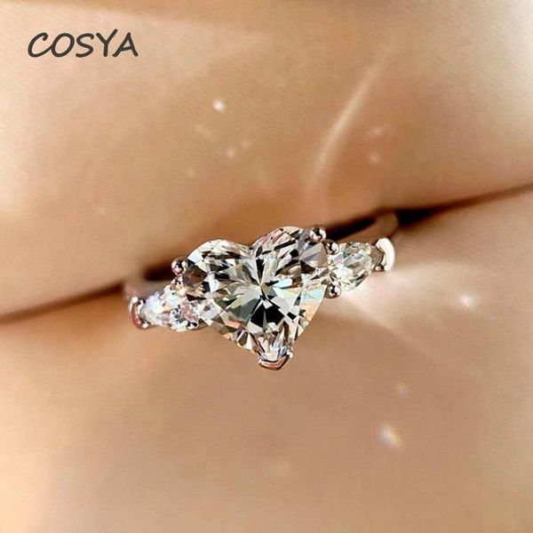cluster rings cosya temperament wedding 100% 925 sterling silver heart 2 high carbon diamond shinning couple fine jewelry gift, Golden;silver
cluster rings cosya temperament wedding 100% 925 sterling silver heart 2 high carbon diamond shinning couple fine jewelry gift, Golden;silver