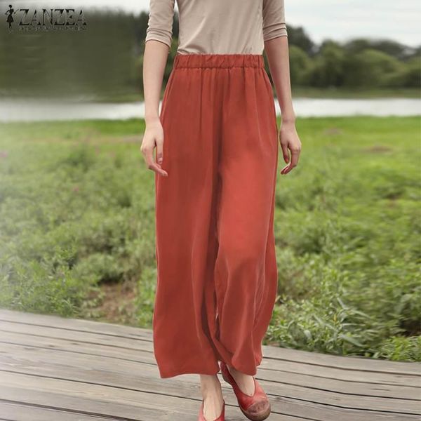 women's pants & capris summer trousers zanzea 2021 elegant wide leg casual elastic waist pantalon palazzo female solid turnip plus size, Black;white
women's pants & capris summer trousers zanzea 2021 elegant wide leg casual elastic waist pantalon palazzo female solid turnip plus size, Black;white