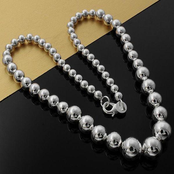 chains pretty 925 sterling silver smooth beads necklace for women men designer jewelry charms classic fashion party wedding gifts
chains pretty 925 sterling silver smooth beads necklace for women men designer jewelry charms classic fashion party wedding gifts
