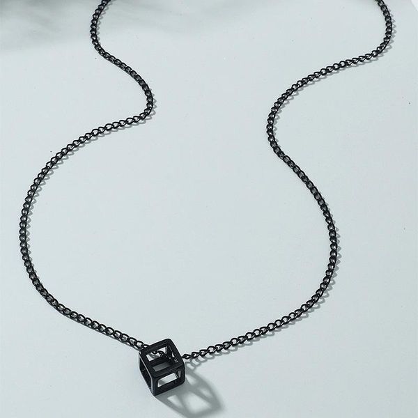 pendant necklaces selling titanium steel cube necklace men stainless jewelry accessories, Silver
pendant necklaces selling titanium steel cube necklace men stainless jewelry accessories, Silver