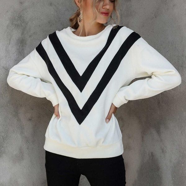 sweater ladies fashion v shape jacquard pullovers winter warm women knit casual jumper contrast color v-shaped pullovers#g30 women's sw, White;black
sweater ladies fashion v shape jacquard pullovers winter warm women knit casual jumper contrast color v-shaped pullovers#g30 women's sw, White;black