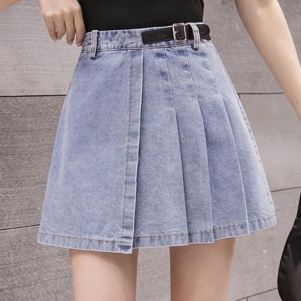 skirts high waist women mini denim pleated skirt asymmetrical summer ladies slim temperament irregular package hip short a line, Black
skirts high waist women mini denim pleated skirt asymmetrical summer ladies slim temperament irregular package hip short a line, Black