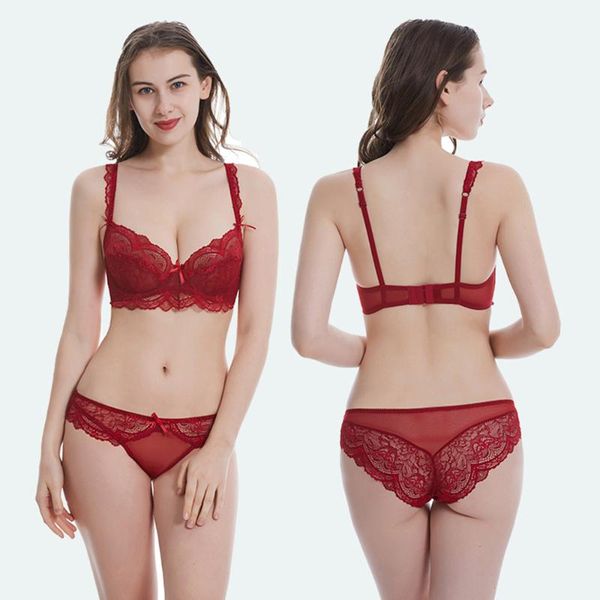 bras sets transparent bow underwear set wine red unlined back closure bra for women think lace adjusted-straps, Red;black
bras sets transparent bow underwear set wine red unlined back closure bra for women think lace adjusted-straps, Red;black