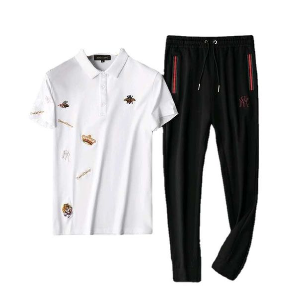 Tracksuits Sport Suit Fashion Classic 2021 Spring and Summer Polo Leisure Sports Bee Embroidery Set Men's Trousers Short Sleeve Two Piece, White
Tracksuits Sport Suit Fashion Classic 2021 Spring and Summer Polo Leisure Sports Bee Embroidery Set Men's Trousers Short Sleeve Two Piece, White