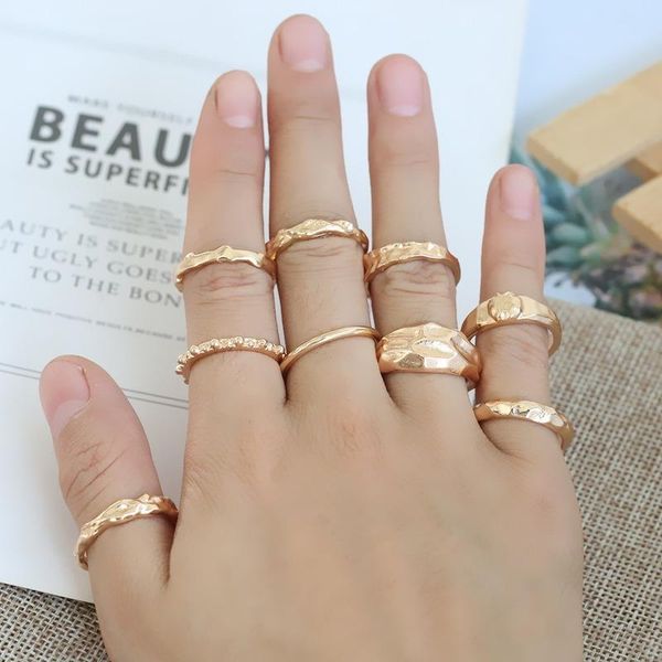 cluster rings gold ring set boho wave combination 9-piece joint stainless steel for women jewelry anillos para hombre, Golden;silver
cluster rings gold ring set boho wave combination 9-piece joint stainless steel for women jewelry anillos para hombre, Golden;silver