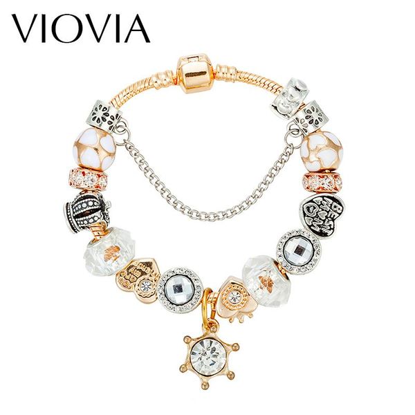 charm bracelets viovia luxury european crown & bangles gold diy beads for women pulsera b16128, Golden;silver
charm bracelets viovia luxury european crown & bangles gold diy beads for women pulsera b16128, Golden;silver