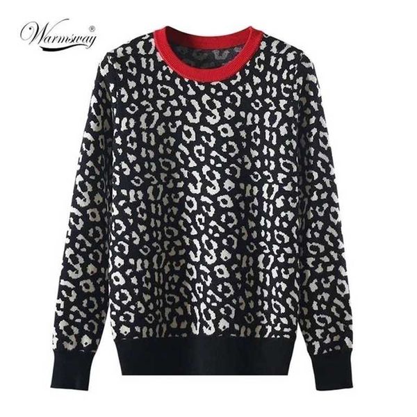 autumn winter women sweaters leopard knitted pullovers long sleeve contrast color crewneck jumpers sweter mujer c- 026 211120, White;black
autumn winter women sweaters leopard knitted pullovers long sleeve contrast color crewneck jumpers sweter mujer c- 026 211120, White;black