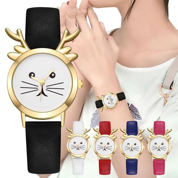 wristwatches creative lovely deer watches casual ladies leather quartz analog wrist gift clock relogio feminino, Slivery;brown
wristwatches creative lovely deer watches casual ladies leather quartz analog wrist gift clock relogio feminino, Slivery;brown