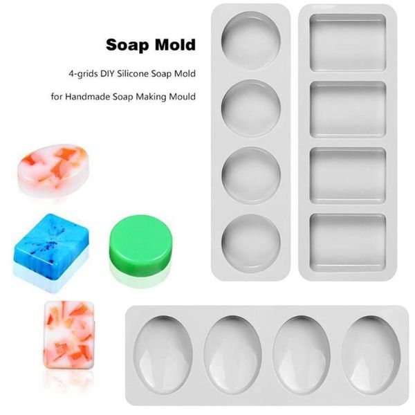 craft tools 1pc 4 grids silicone soap mold round square oval handmade diy r6i9
craft tools 1pc 4 grids silicone soap mold round square oval handmade diy r6i9