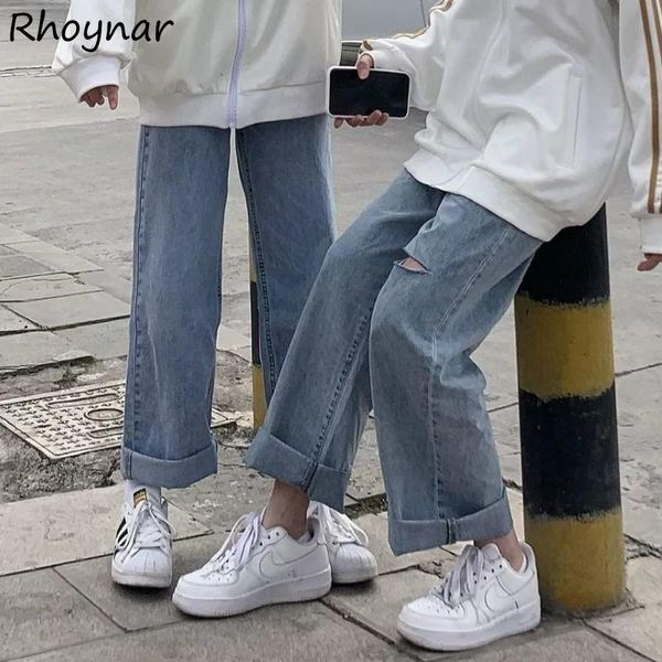 women's jeans women simple holes chic casual full length wide leg autumn all-match students street solid basic korean style cozy retro, Blue
women's jeans women simple holes chic casual full length wide leg autumn all-match students street solid basic korean style cozy retro, Blue