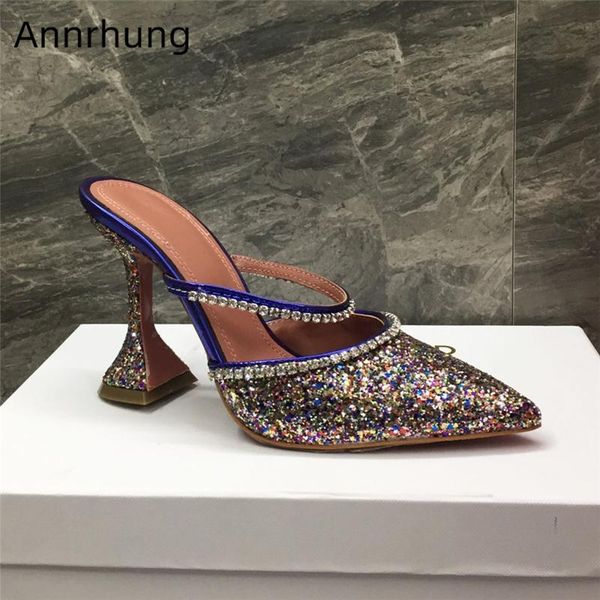 slippers iridescent sequins high heel lady mules pointed toe individual goblet jeweled rhinestone sequined cloth women, Black
slippers iridescent sequins high heel lady mules pointed toe individual goblet jeweled rhinestone sequined cloth women, Black