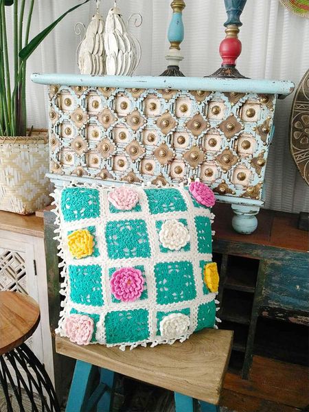 cushion/decorative pillow 100% hand made granny square crochet patterns cushion cover afghan bohemian boho drop 45x45cm
cushion/decorative pillow 100% hand made granny square crochet patterns cushion cover afghan bohemian boho drop 45x45cm
