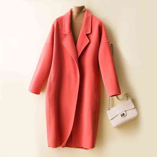 women's wool & blends women winter coat 2021 double-sided coats famale long korean jackets woman casual clothing casaco feminino sqq219, Black
women's wool & blends women winter coat 2021 double-sided coats famale long korean jackets woman casual clothing casaco feminino sqq219, Black