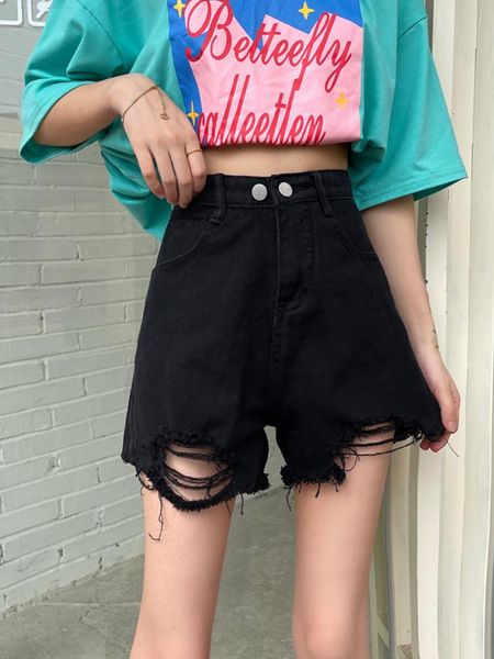 women's shorts 2021 summer loose ripped denim fashion slim thin a-line all-match korean style high waist solid color, White;black
women's shorts 2021 summer loose ripped denim fashion slim thin a-line all-match korean style high waist solid color, White;black