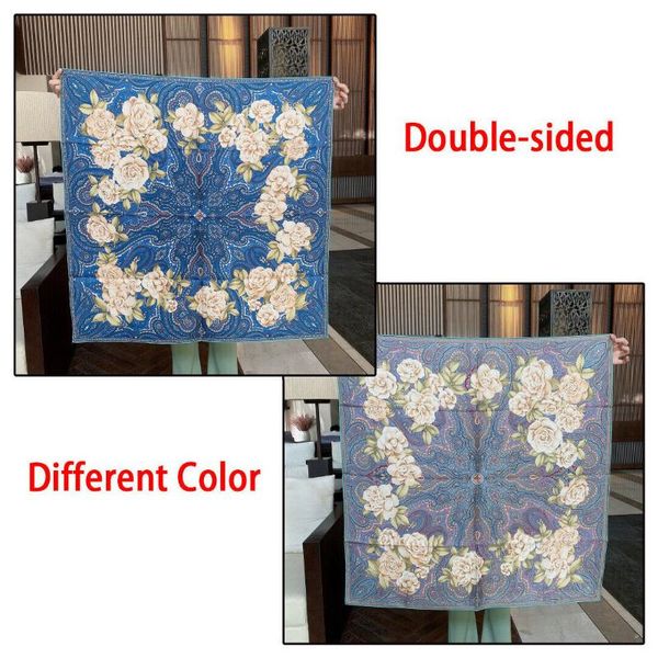 scarves luxury 100% twill silk scarf women vintage boho style double-sided paisley flower shawl hijab head neck kerchief 35"*35", Blue;gray
scarves luxury 100% twill silk scarf women vintage boho style double-sided paisley flower shawl hijab head neck kerchief 35"*35", Blue;gray