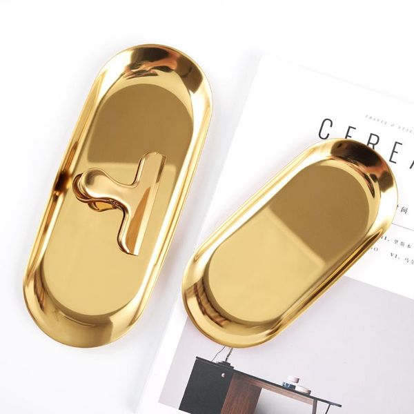 nordic style golden oval plate jewelry storage small tray stainless steel snack metal kitchen & organization
nordic style golden oval plate jewelry storage small tray stainless steel snack metal kitchen & organization
