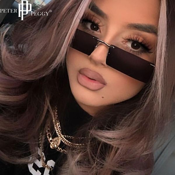 sunglasses small rimless rectangle for women fashion ultralight alloy gradient sun glasses summer men retro uv400 eyewear shades, White;black
sunglasses small rimless rectangle for women fashion ultralight alloy gradient sun glasses summer men retro uv400 eyewear shades, White;black