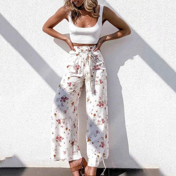 women's pants & capris loose spring 2021 summer fashion casual elastic waist high pleated wide leg women, Black;white
women's pants & capris loose spring 2021 summer fashion casual elastic waist high pleated wide leg women, Black;white