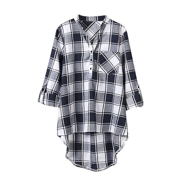 plaid shirt women blouse button pocket long sleeves pullover blouses v neck asymmetrical hem shirts #s11 women's &, White
plaid shirt women blouse button pocket long sleeves pullover blouses v neck asymmetrical hem shirts #s11 women's &, White