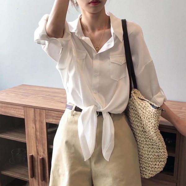 bow tie hem blouse chic lyocell women shirt ladies solid white green shirts long sleeve korean boyfriends chemisier women's blouses &
bow tie hem blouse chic lyocell women shirt ladies solid white green shirts long sleeve korean boyfriends chemisier women's blouses &