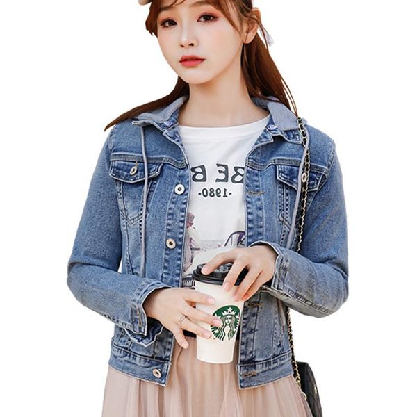 denim jacket ladies short coat student brand all-match slim long-sleeved for dropship women's jackets, Black;brown
denim jacket ladies short coat student brand all-match slim long-sleeved for dropship women's jackets, Black;brown