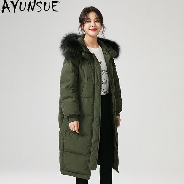 female jacket winter 90%white duck down jackets woman raccoon fur collar hooded parkas women long cloth ropa mujer tn244 women's &, Black
female jacket winter 90%white duck down jackets woman raccoon fur collar hooded parkas women long cloth ropa mujer tn244 women's &, Black
