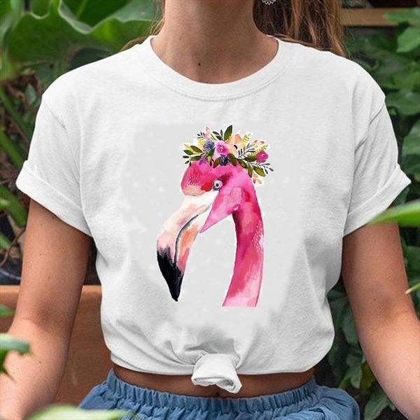 graphic floral flamingo cartoon women t shirt short sleeve clothing watercolor print clothes tees, White
graphic floral flamingo cartoon women t shirt short sleeve clothing watercolor print clothes tees, White
