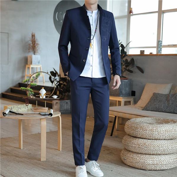 men's suits & blazers 2021 chinese tunic suit traditional stand collar apec leader costume male embroidery dragon totem xxxxxl, White;black
men's suits & blazers 2021 chinese tunic suit traditional stand collar apec leader costume male embroidery dragon totem xxxxxl, White;black
